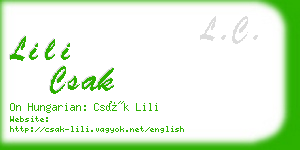 lili csak business card